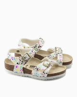 Birkenstock Rio Kids MF Kız Çocuk Terliği Confetti White Pop