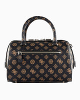 Guess Nelka Box Satchel Speedy El Çantası Mocha Logo