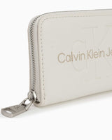 Calvin Klein Sculpted Zip Around Mono Cüzdan Beige