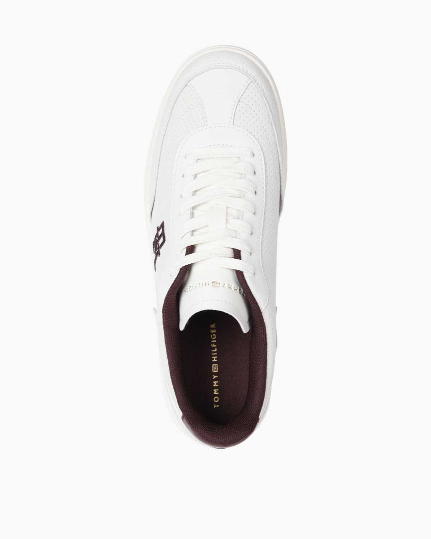 Tommy Hilfiger Heritage Logolu Sneaker White/Burgundy Velvet