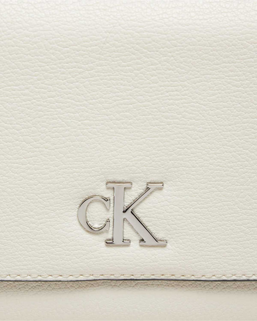Calvin Klein Minimal Monogram Çapraz Askılı Çanta White