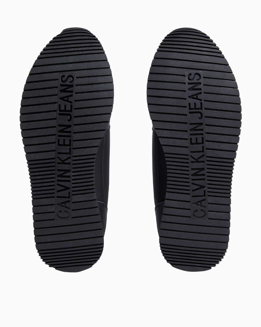 Calvin Klein Jeans Runner Sock Lace Up Sneakers Black/Bright White
