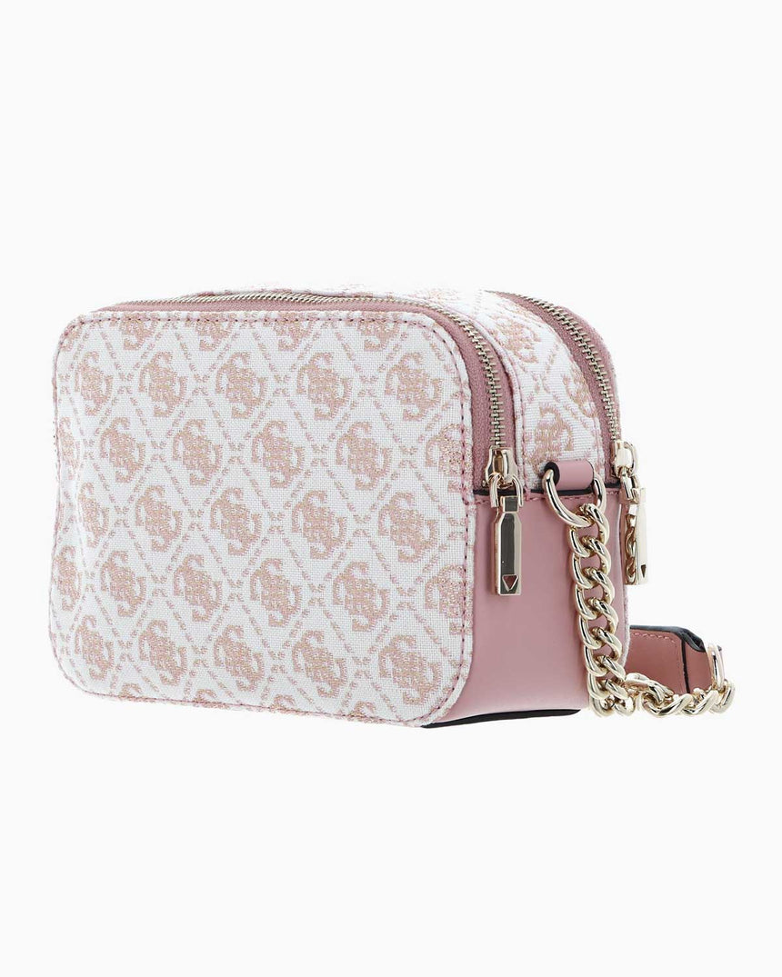 Guess Monogram Desenli Çapraz Askılı Çanta Light Rose Logo
