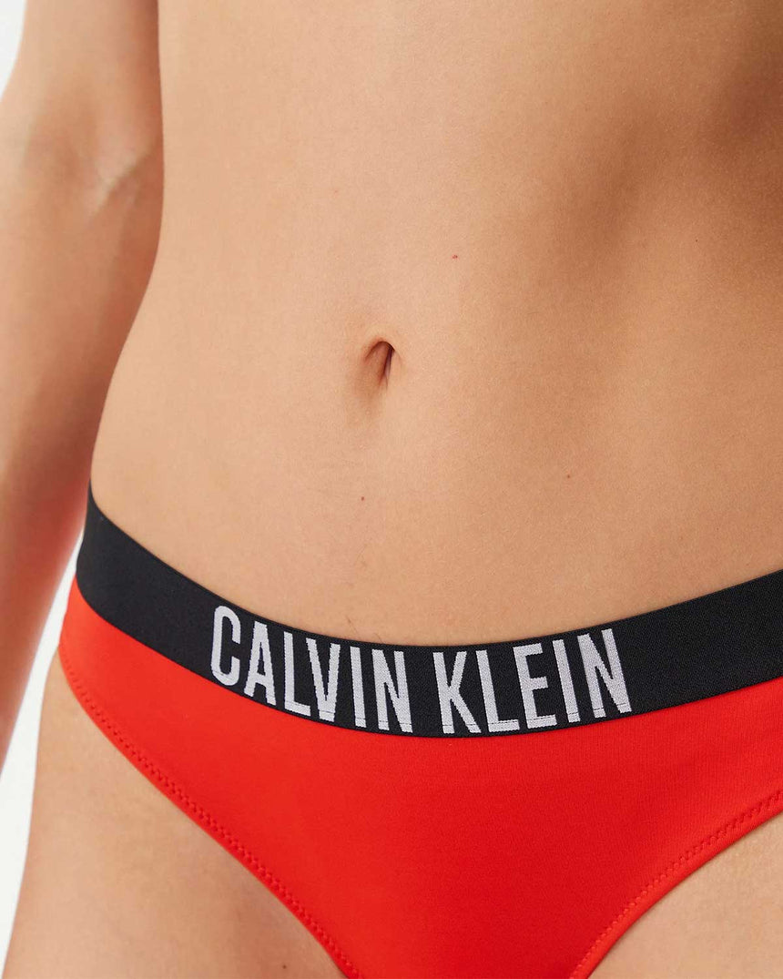 Calvin Klein Swim Brief ogolu Bikini Altı Flaming Chili