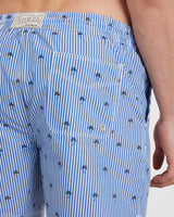 Guess Swimtrunk Bottoms Deniz Şortu Palm White And Blue