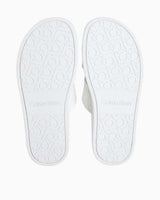 Calvin Klein Flat Slide Epi Mono Kadın Terlik White Monogram