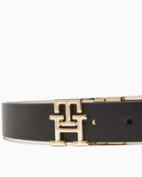 Tommy Hilfiger Moder Ayarlanabilir Ters Çevrilebilir 30mm Kadın  Kemer Black/Classic Beige