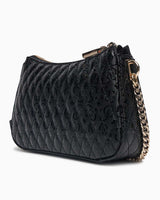 Guess Betula Zincir Detaylı Parlak Mini Çapraz Askılı Çanta Black