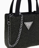 Guess Lua Mini Tote Taşlı El Çantası Black