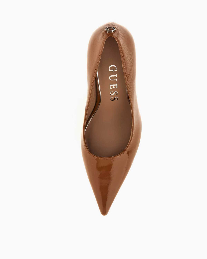 Guess Prindy Kadın Deri 4cm Topuklu Ayakkabı Tan