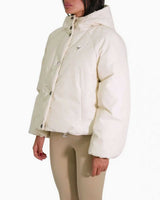 Guess Jacke Jakarlı Kadın Aktif Şişme Mont 4G JACQUARD PEARL WH