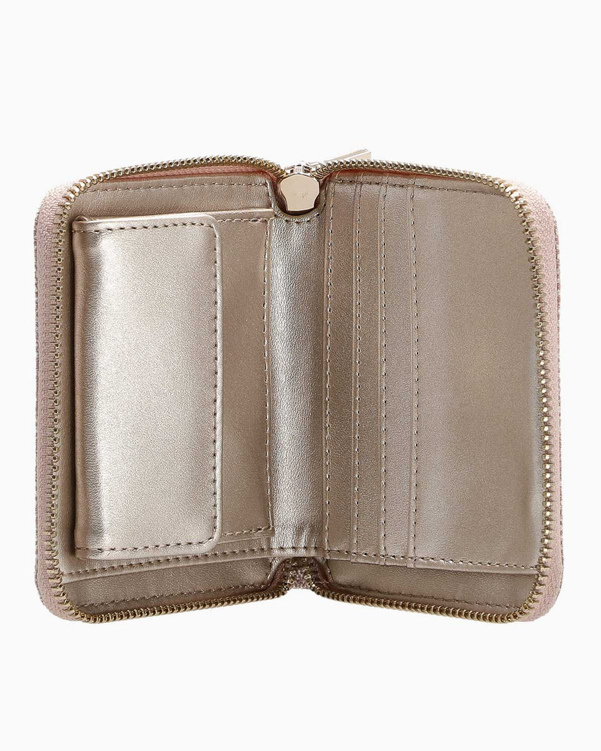 Guess Laurel Small Zip Around Cüzdan Dusty Rose Logo