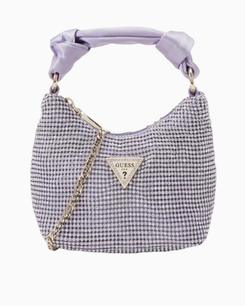 Guess Lua Mini Hobo Taşlı El Çantası Lavender