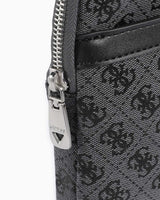 Guess Milano Monogram Çapraz Askılı Çanta Coal Black