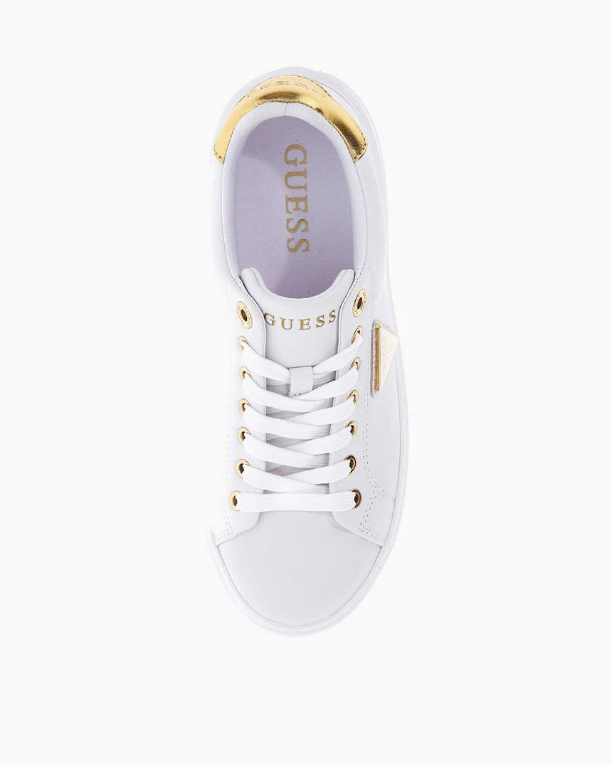 Guess Denesa12 Logolu Sneaker White Gold