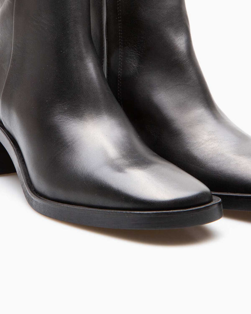 Calvin Klein Eden Fermuarlı Deri Kadın Bot Bordeaux