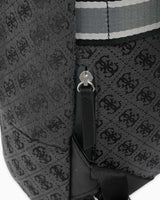 Guess Milano Compact Monogram Logolu Sırt Çantası Coal Black