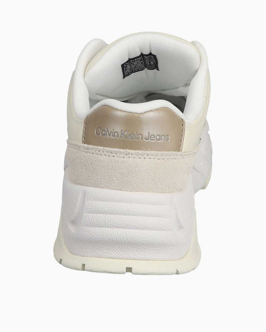 Calvin Klein Chunky Runner Vibram Low Top Sneakers Bright White/Travertine/W Pink