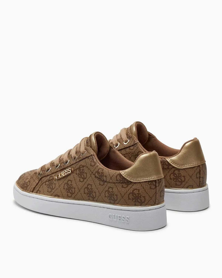 Guess Cupsole Low Monogram Sneaker Beige / Brown