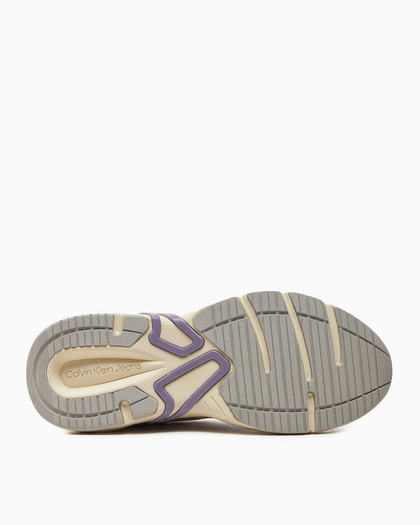 Calvin Klein Retro Tennis Runner Sneakers Eggshell/Pastel Lilac/Aster Purple