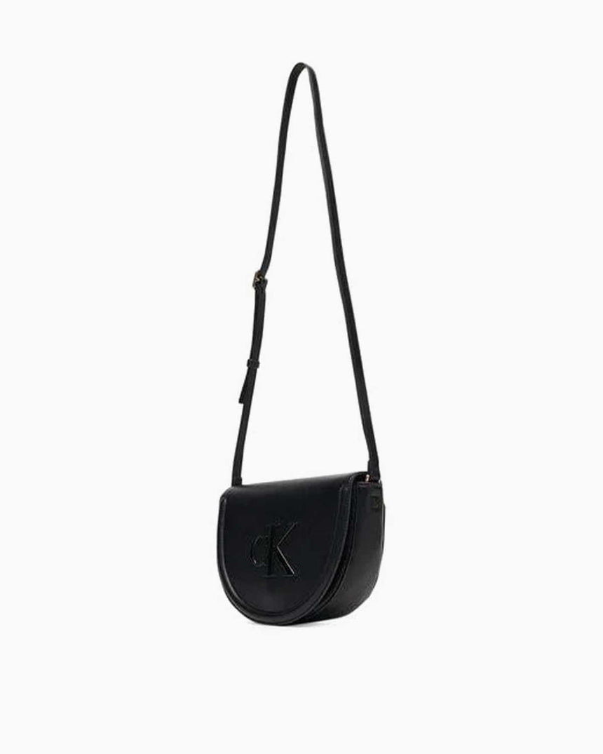 Calvin Klein Saddle Kalın Logolu Kadın Çapraz Askılı Çanta Black