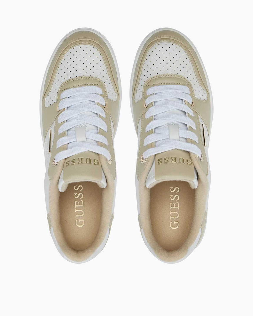 Guess Cupsole Low Logolu Sneaker White Sand