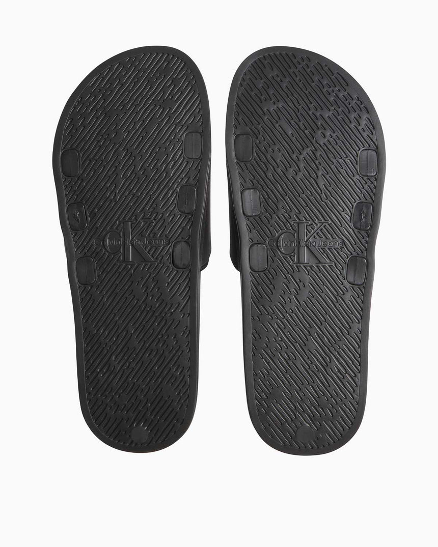 Calvin Klein Slide Rubber Neopren Monogram Slide Terlik Black