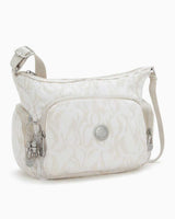 Kipling Gabbie S Elevated Jacquard Omuz Çantası Palm Beige