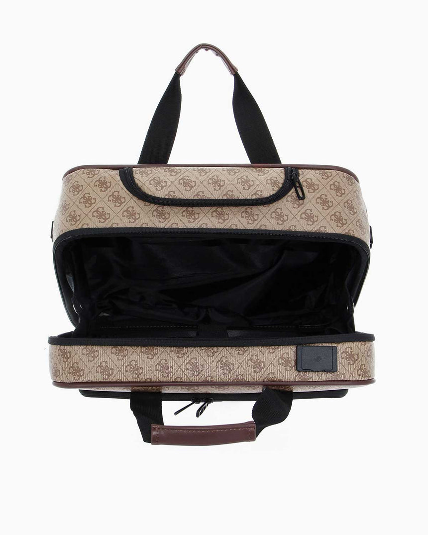 Guess Napoli Trolly Pilot Çantası Beige / Brown