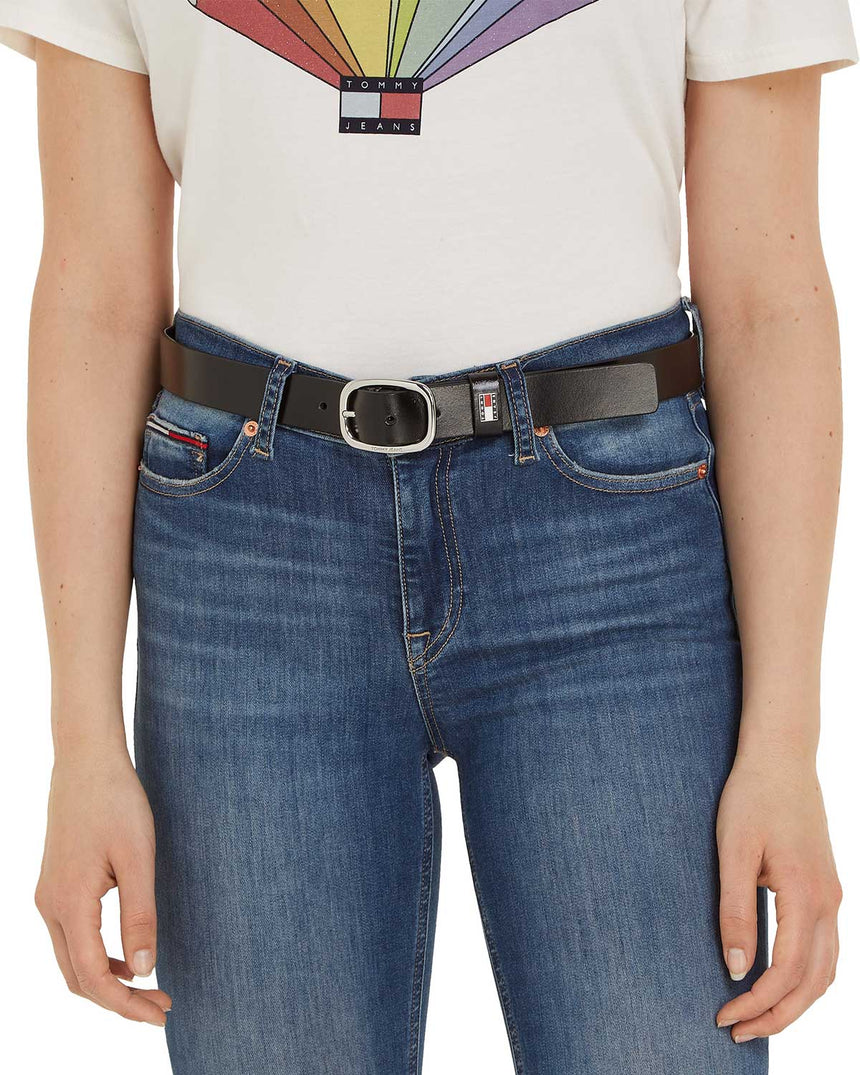 Tommy Hilfiger Tjm Oval Fixed Kemer Black