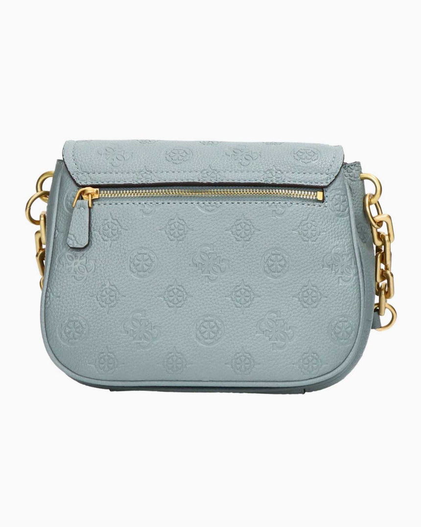 Guess Izzy Zincir Askılı Omuz Çantası Light Denim Logo