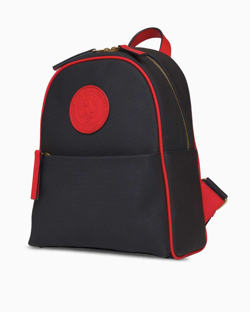 Us Polo Assn Fermuar Detaylı Sırt Çantası Lacivert - Kırmızı