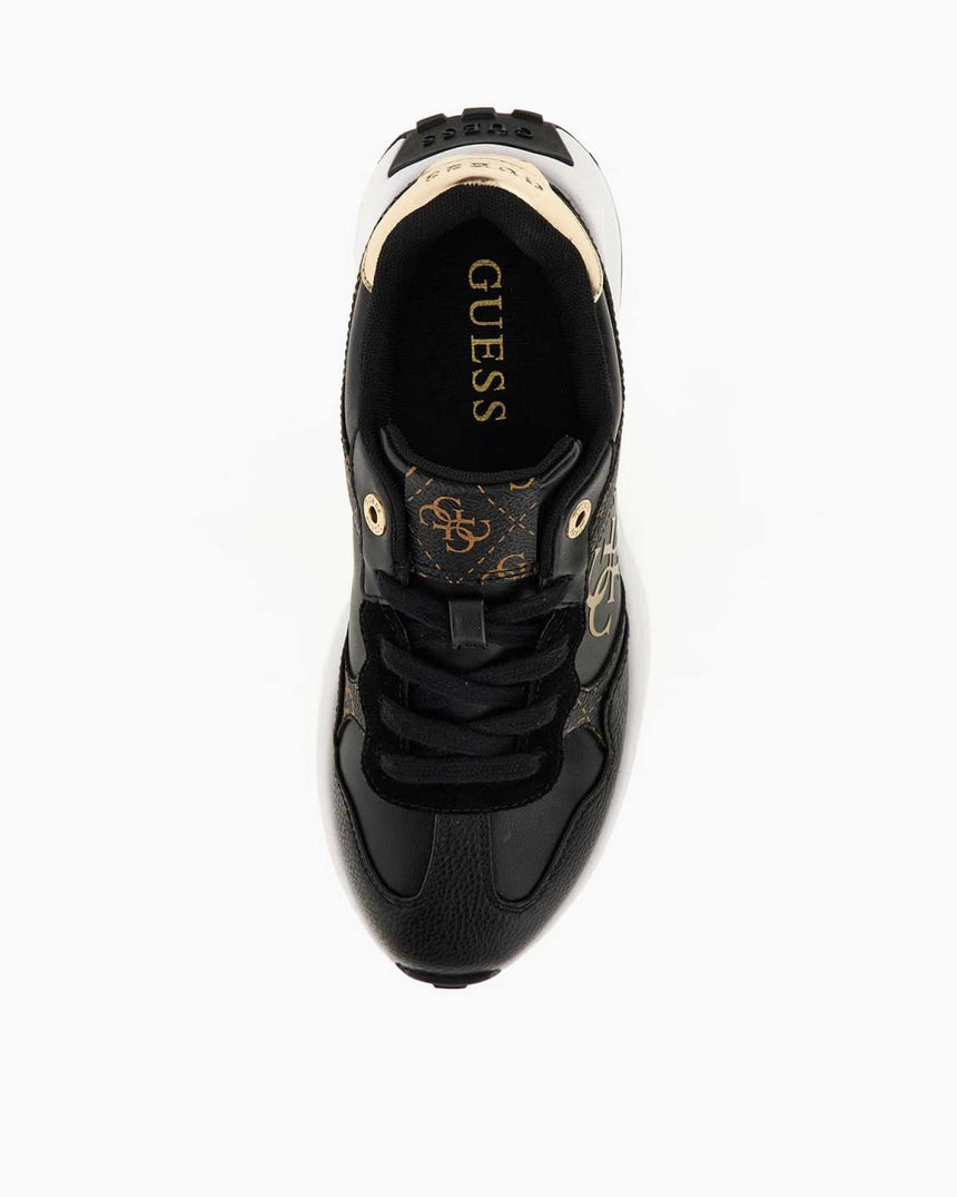 Guess Luckei Monogram Logolu Sneaker Black Brass