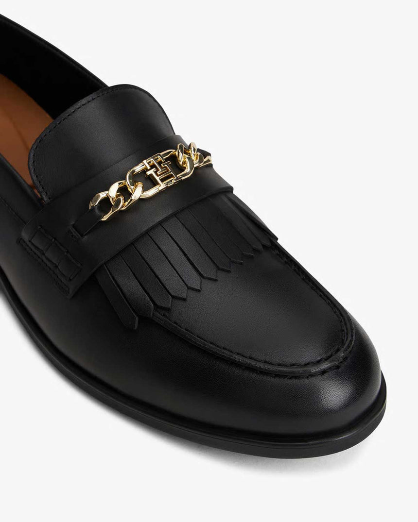 Tommy Hilfiger Emerald Zincir Püsküllü Kadın Loafer Black
