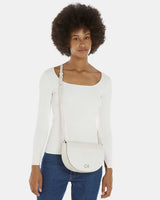 Calvin Klein Daily Saddle Pebble Çapraz Askılı Çanta Bright White