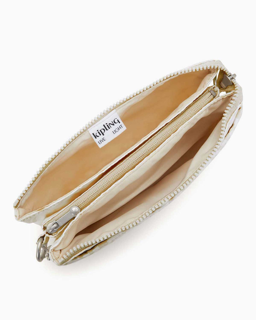 Kipling Riri Elevated Jacquard Çapraz Askılı Çanta Palm Beige