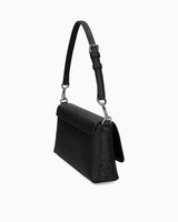 Calvin Klein Must Monogram Baskılı Omuz Çantası Black Monogram Pu