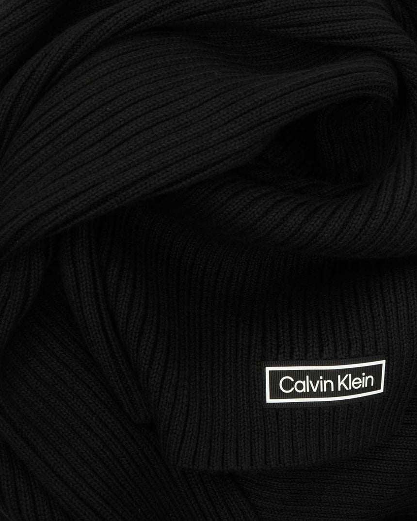 Tommy Hilfiger Kalın Pamuk Erkek Atkı Black