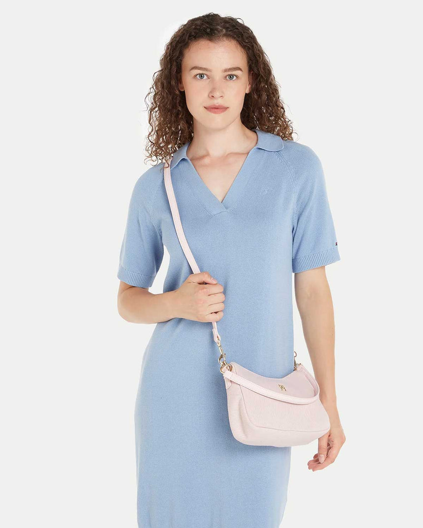 Tommy Hilfiger Poppy Canvas Shoulder Bag Pink