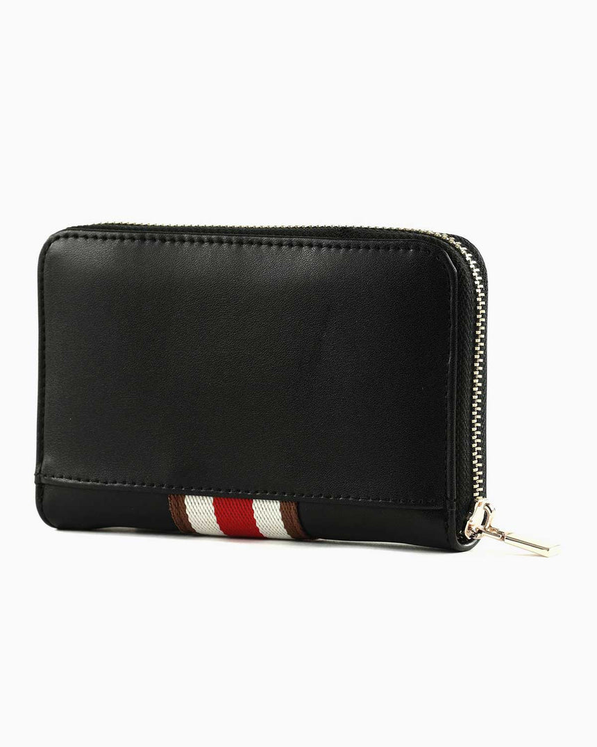 Guess Nelka Medium Şeritli Cüzdan Black