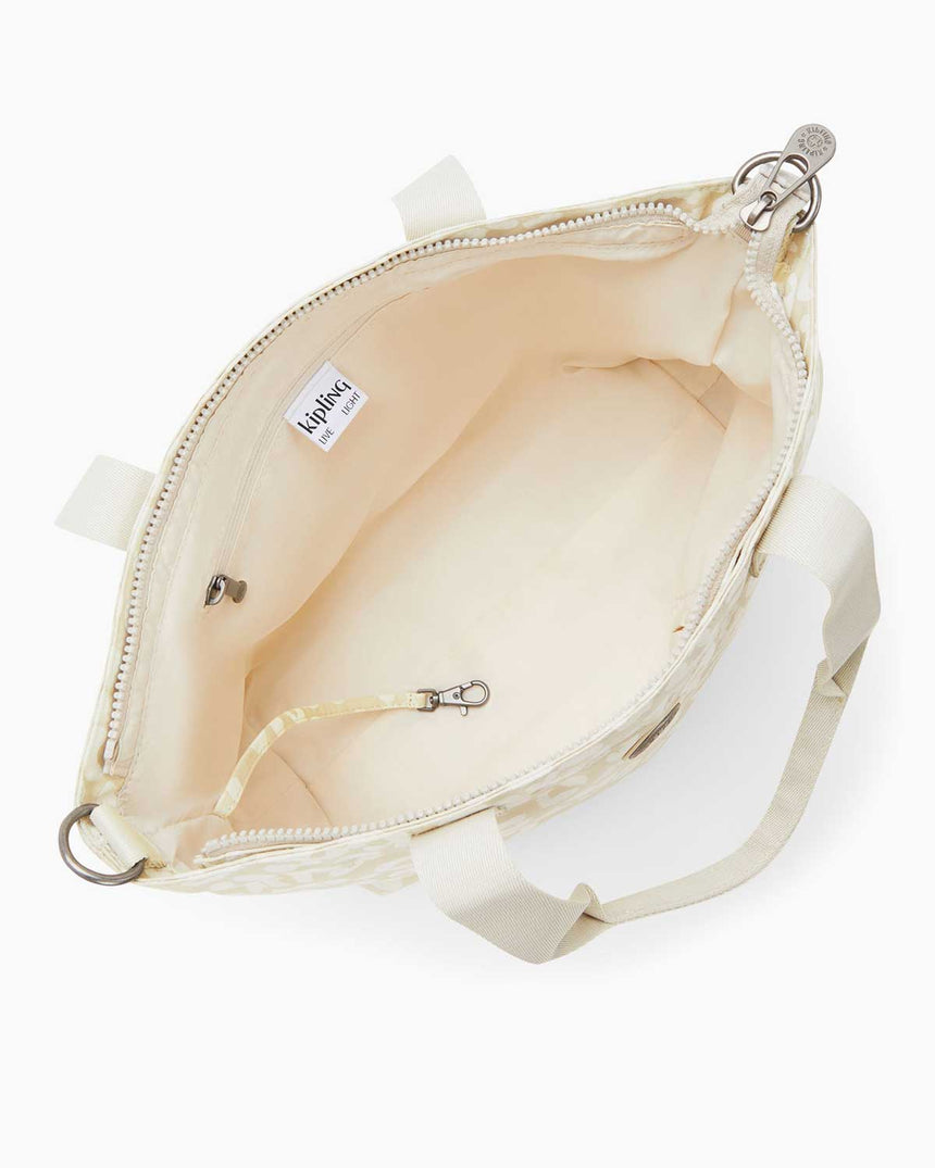 Kipling Colissa S Elevated Jacquard Omuz Çantası White Cheetah