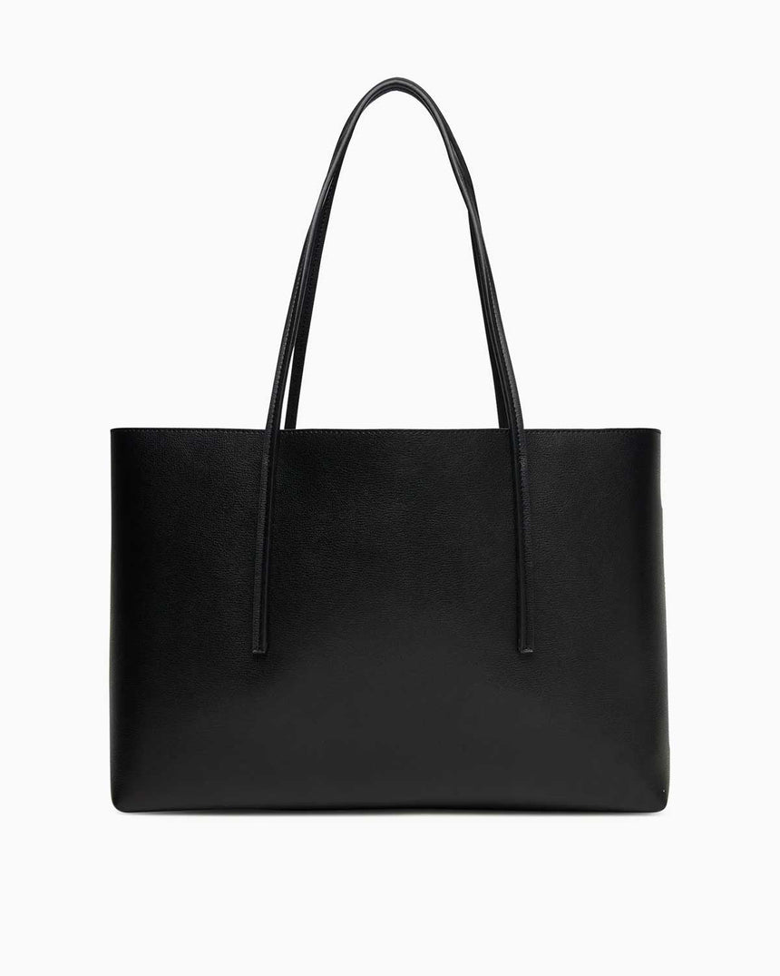 Calvin Klein Foıl Logo Kadın Tote W/Pouch Çanta Black/Toasted Coconut