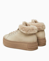 Calvin Klein Jeans Bold Platform Lace Up Sneaker Eggshell/Savannah Tan