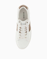 Guess Todi Monogram Detaylı Sneaker White Beige Brown