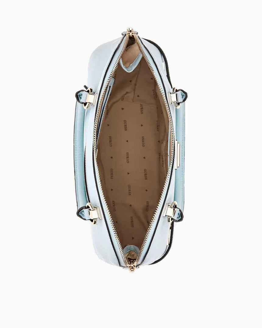 Guess Matilde Dome Satchel Kadın El Çantası Ice Blue