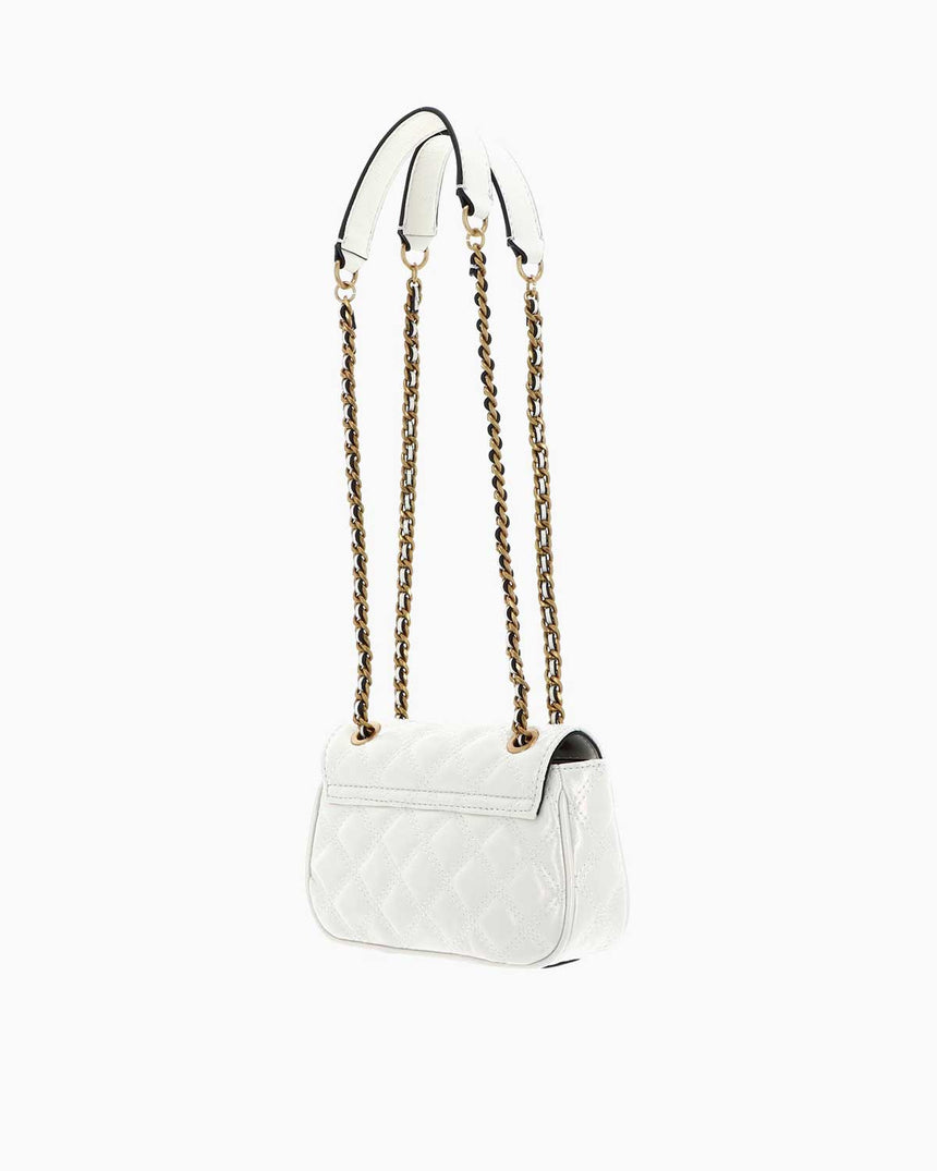 Guess Giully Mini Kapitone Çapraz Askılı Çantası Ivory