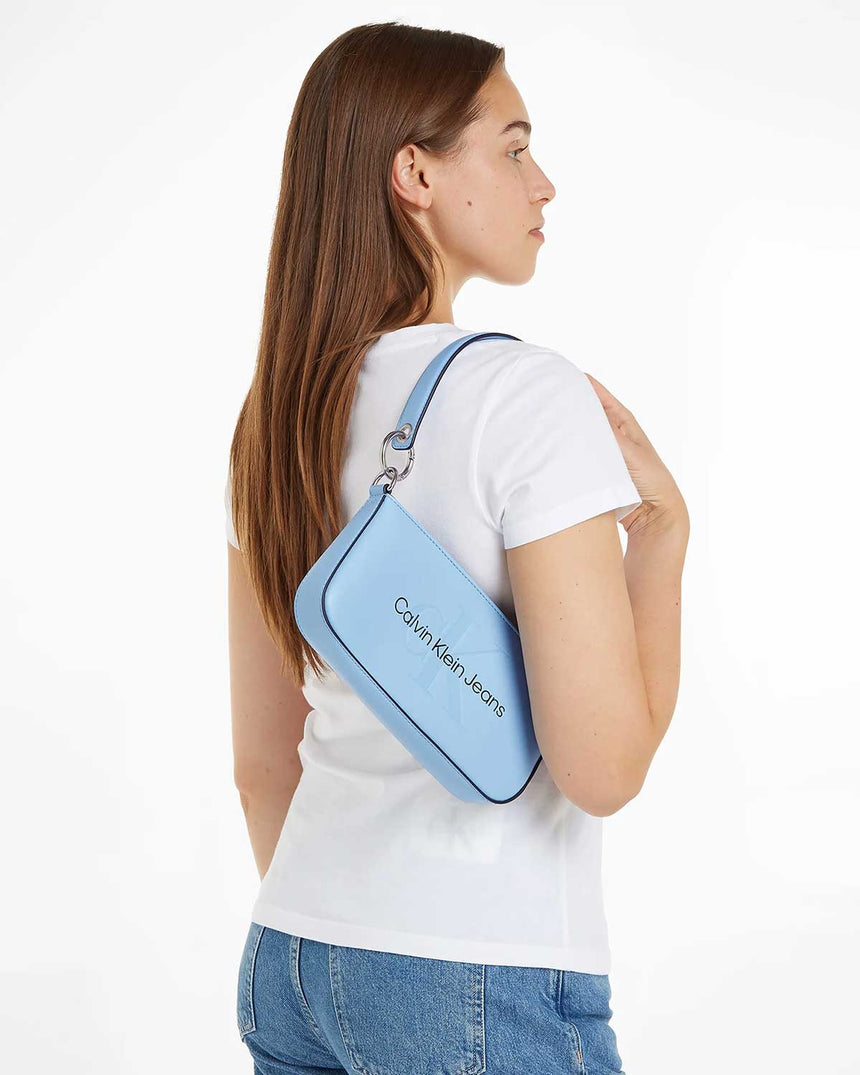 Calvin Klein Sculpted Shoulder Pouch Omuz Çantası Blue Shadow