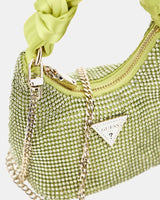Guess Lua Mini Hobo Taşlı El Çantası Chartreuse