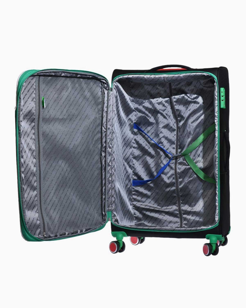 Benetton Kumaş Büyük Boy Valiz Siyah