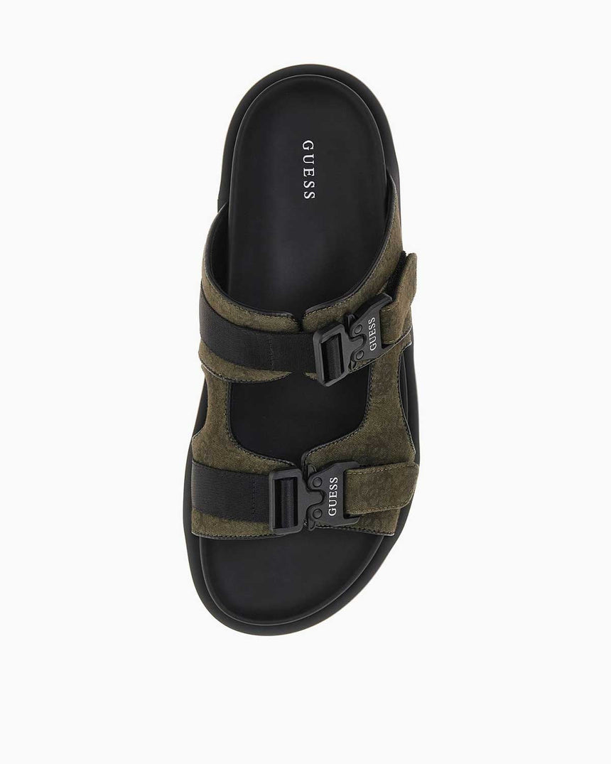 Guess Bahamas Çift Bantlı Sandalet Green